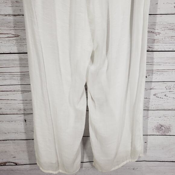 New Directions Curvy Women's White Lace Trim Flowy Pants Size 3X - Picture 10 of 11